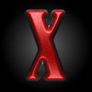 vector red plastic figure x