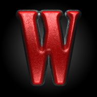 vector red plastic figure w