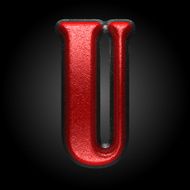 vector red plastic figure u