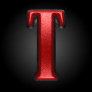 vector red plastic figure t