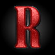 vector red plastic figure r