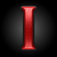 vector red plastic figure i
