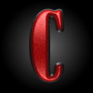 vector red plastic figure c