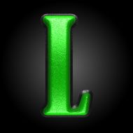 vector green plastic figure l