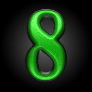 vector green plastic figure 8