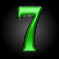 vector green plastic figure 7
