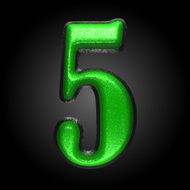 vector green plastic figure 5