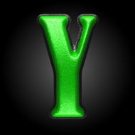 vector green plastic figure y