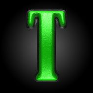 vector green plastic figure t