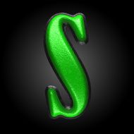 vector green plastic figure s