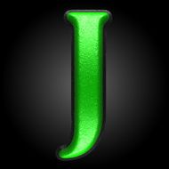 vector green plastic figure j