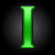 vector green plastic figure i