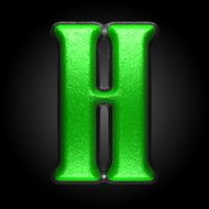 vector green plastic figure h