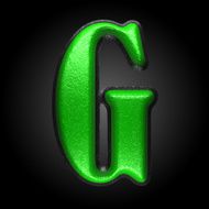 vector green plastic figure g