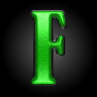 vector green plastic figure f