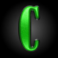 vector green plastic figure c