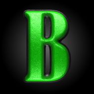 vector green plastic figure b