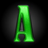 vector green plastic figure a