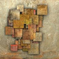 3d fragmented multiple color square tile grunge pattern backdrop N6