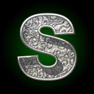 Vector silver cutted figure s
