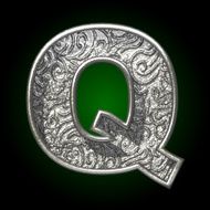 Vector silver cutted figure q