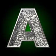 Vector silver cutted figure a