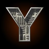 vector metal construction figure y