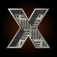 vector metal construction figure x
