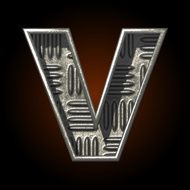 vector metal construction figure v