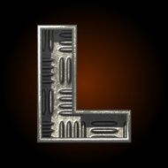 vector metal construction figure l