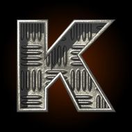 vector metal construction figure k