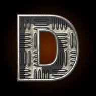vector metal construction figure d