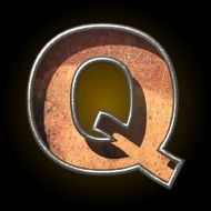 Vector old metal letter q N2