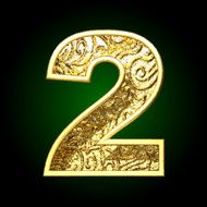 Vector golden cutted figure 2