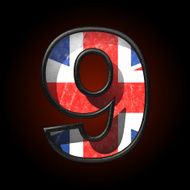 Vector Great Britain cutted figure 9 N2