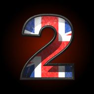 Vector Great Britain cutted figure 2 N2