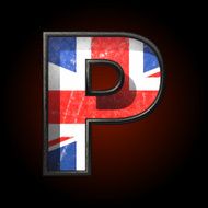 Vector Great Britain cutted figure p N2