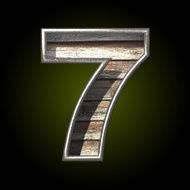 Vector wooden cutted figure 7