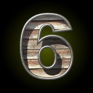 Vector wooden cutted figure 6