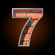 Vector brick cutted figure 7