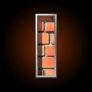 Vector brick cutted figure i