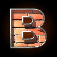 Vector brick cutted figure b