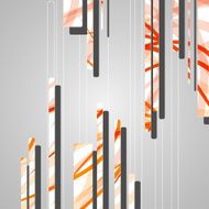 Abstract futuristic geometric shapes N91