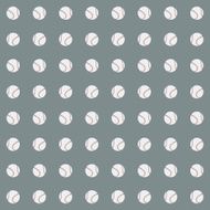 Seamless pattern with baseball balls