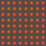 Seamless pattern with basketball balls