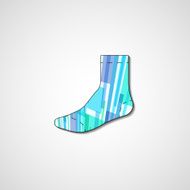 Abstract illustration on sock N168