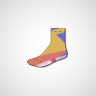 Abstract illustration on sock N170