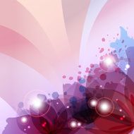 flower in colorful ink splattered pink background