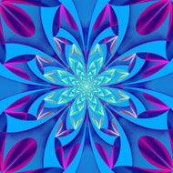 Fabulous symmetrical pattern of the leaves Computer generated g