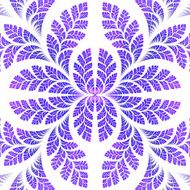 Fabulous symmetric pattern of the leaves in purple